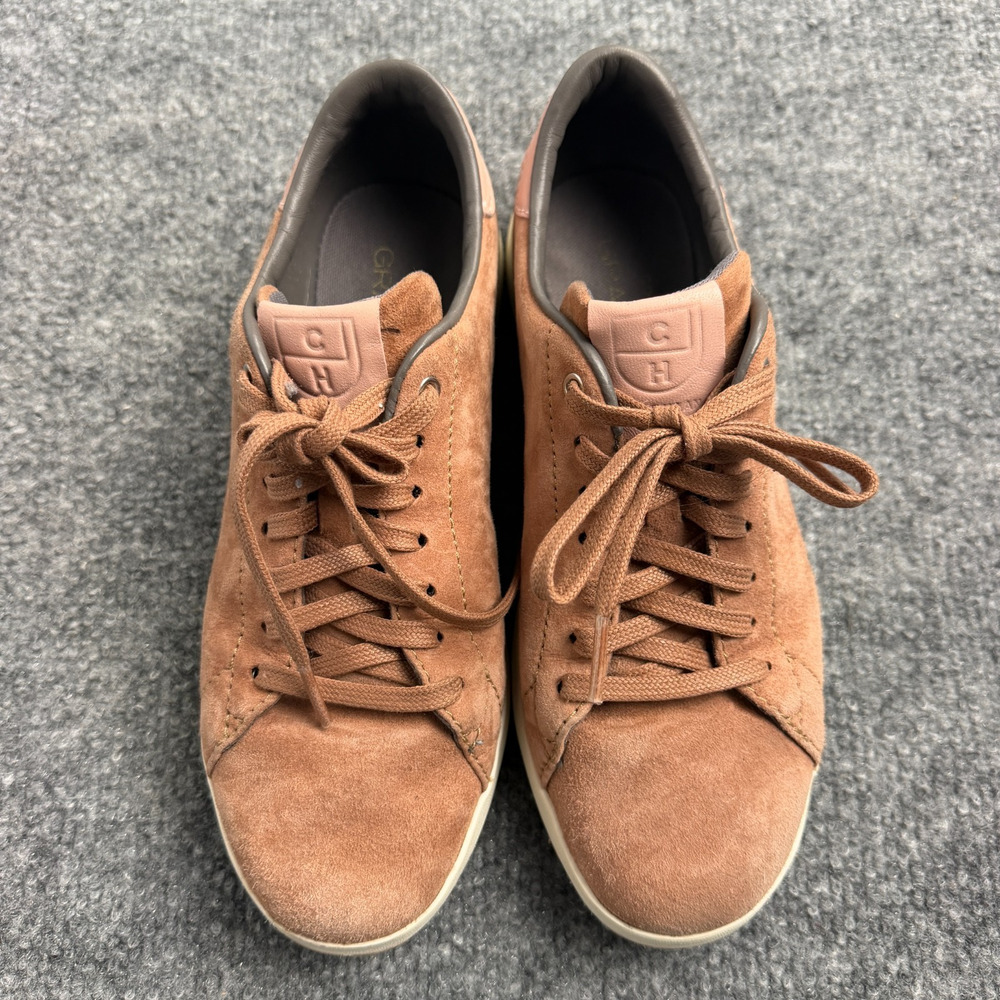 Cole Haan GrandPro Womens Suede Sneakers Size 7 Brown Lace Up Casual Comfort Sho